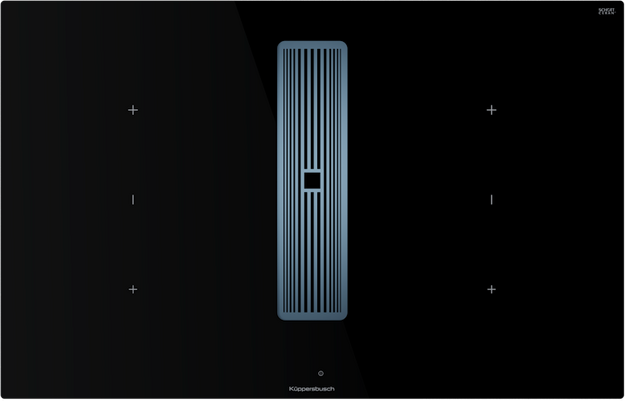 Индукционная варочная панель с вытяжкой Kuppersbusch KMI 8350.0 SR Stainless steel в Тюмени (preview 1)