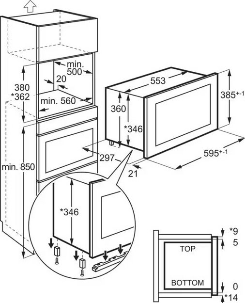 Встраиваемая микроволновая печь AEG OS5MG20EB в Тюмени (preview 5)