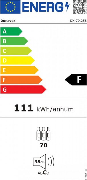 Винный шкаф Dunavox DX-70.258C в Тюмени (preview 5)