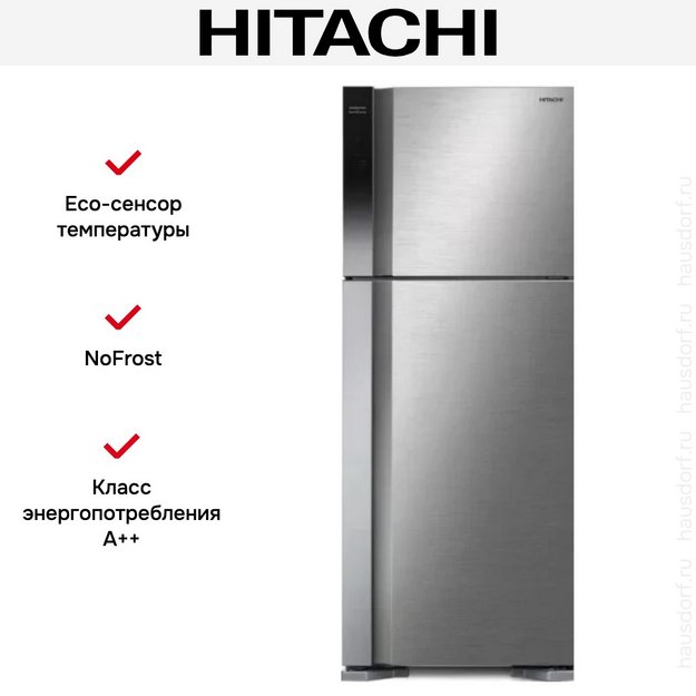 Холодильник Hitachi HRTN7489DFBSLCS в Тюмени (preview 4)
