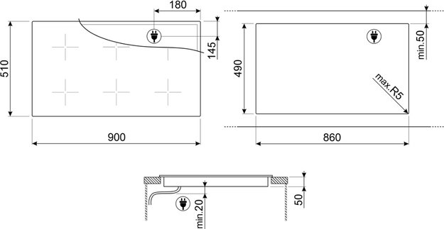 Варочная панель Smeg SIM3964N в Тюмени (preview 5)