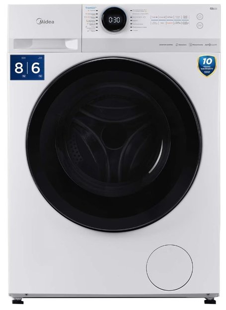 Стиральная машина с функцией сушки Midea MF200D80WBS/W-RU в Тюмени (preview 1)