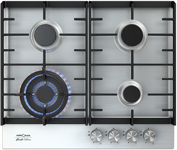 Газовая варочная поверхность KRONA VETTORE 60 IX в Тюмени (preview 1)