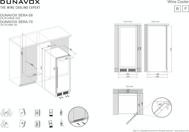 Винный шкаф Dunavox DX-70.258C в Тюмени (preview 4)