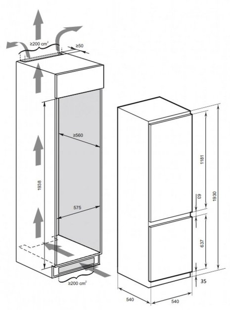 Встраиваемый холодильник Kaiser EKK 60193 в Тюмени (preview 4)