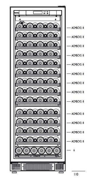 Встраиваемый монотемпературный винный шкаф EuroCave K-800020-L в Тюмени (preview 3)