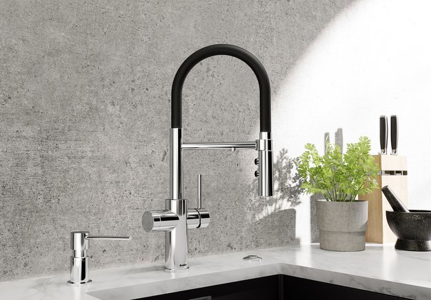 Смеситель 3-в-1 Blanco CATRIS-S Flexo Filter 526705 хром в Тюмени (preview 2)