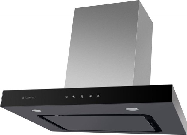 Встраиваемая кухонная вытяжка MAUNFELD Norfolk 60 нержавеющая сталь\черное стекло в Тюмени (preview 1)