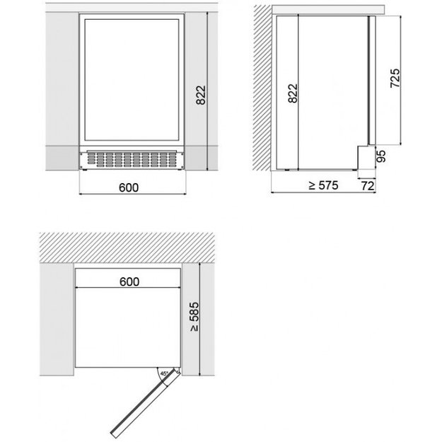 Встраиваемый винный шкаф Pando PVMBP 60-45HD PAR в Тюмени (preview 5)