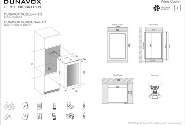 Встраиваемый винный шкаф Dunavox DVH-44.120DB.TO в Тюмени (preview 6)