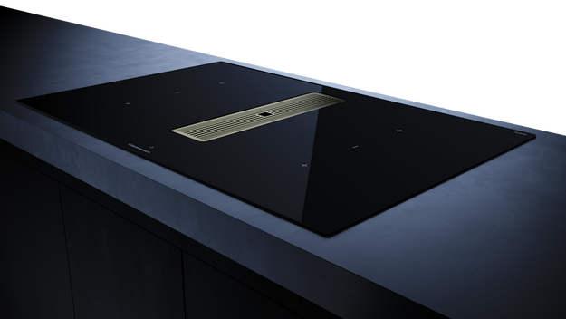 Индукционная варочная панель с вытяжкой Kuppersbusch KMI 8350.0 SR Gold в Тюмени (preview 3)