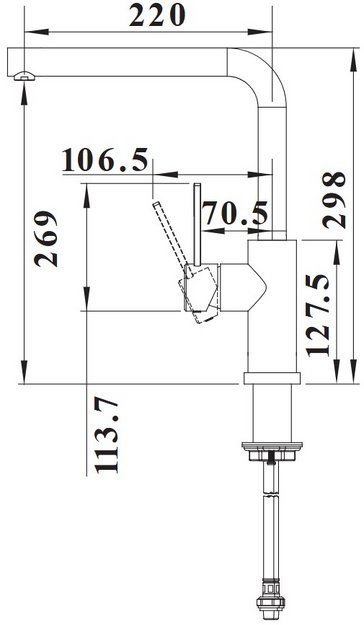 Смеситель Blanco Lanora-F 526179 нержавеющая сталь в Тюмени (preview 3)