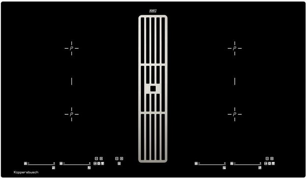 Варочная панель с вытяжкой Kuppersbusch KMI 9800.0 SR Stainless Steel в Тюмени (preview 1)