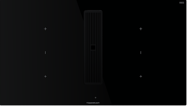 Индукционная варочная панель с вытяжкой Kuppersbusch KMI 9350.0 SR Black Velvet в Тюмени (preview 1)