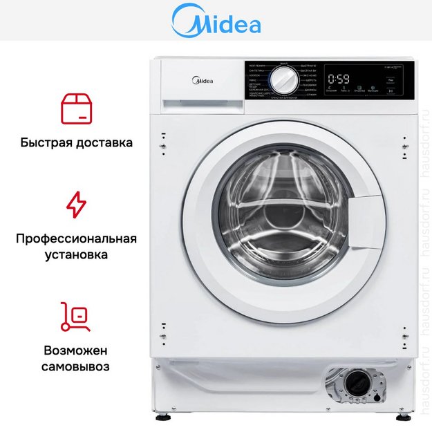 Встраиваемая стиральная машина Midea MFA06W80B/W в Тюмени (preview 11)