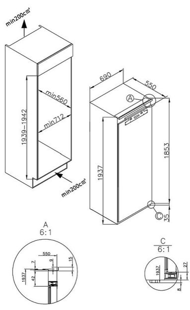 Встраиваемый морозильник Korting KSFI 1955 в Тюмени (preview 6)
