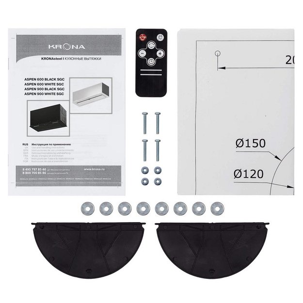 Встраиваемая вытяжка KRONA ASPEN 900 WHITE SGC в Тюмени (preview 14)