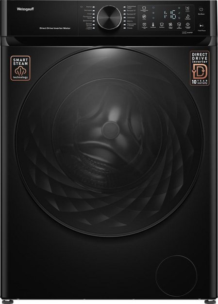 Стиральная машина Weissgauff WM 59411 Direct Drive Inverter Steam Matt Black в Тюмени (preview 1)