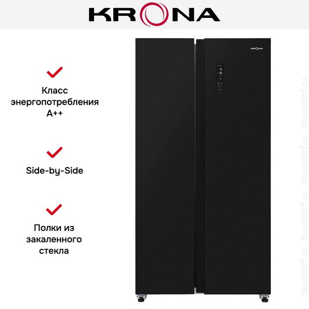 Холодильник KRONA EISKALT 9159 SBS TNF DARK INOX в Тюмени (preview 17)