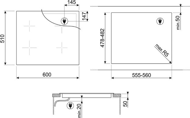 Варочная панель Smeg SIM3644N в Тюмени (preview 5)