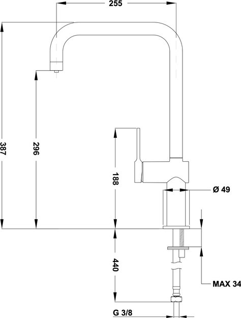 Смеситель Teka E-PURE EP 915 CHROME в Тюмени (preview 6)