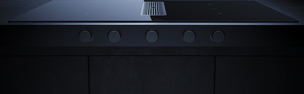 Индукционная варочная поверхность с вытяжкой Kuppersbusch KMI 9850.1 SR-E Black Velvet в Тюмени (preview 4)