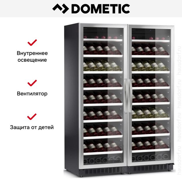 Винный шкаф Dometic C125G VinoView Double Classic в Тюмени (preview 6)