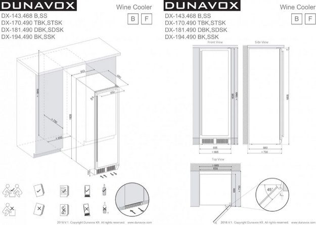 Винный шкаф Dunavox DX-181.490DCK в Тюмени (фото 4) Винный шкаф Dunavox DX-181.490DCK в Тюмени (preview 4)