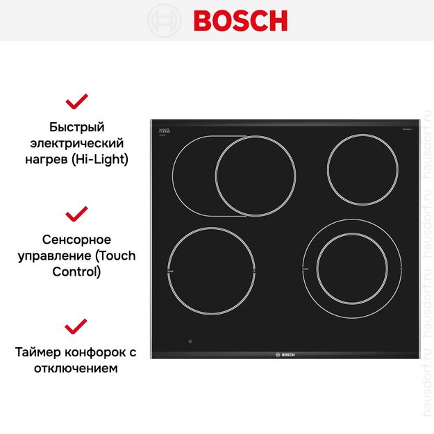 Электрическая варочная панель Bosch PKN 675 DP1D в Тюмени (preview 8)
