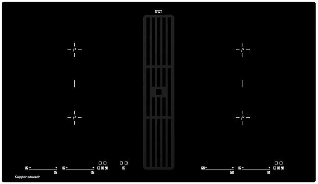 Варочная панель с вытяжкой Kuppersbusch KMI 9800.0 SR Black Velvet в Тюмени (preview 1)