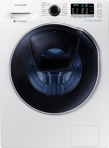 Стирально-сушильная машина Samsung WD 80K5410 OW в Тюмени (preview 1)