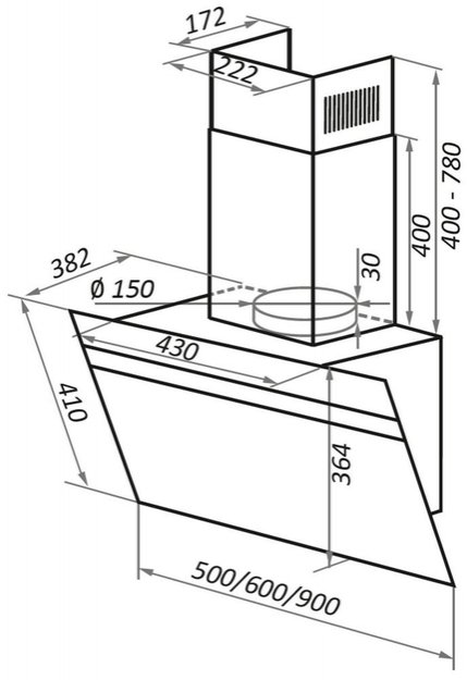 Кухонная вытяжка MAUNFELD Medway 50 белый\вставка сатин в Тюмени (preview 16)