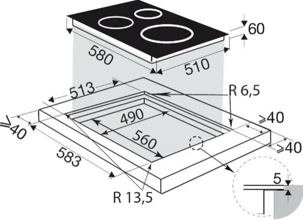 Индукционная варочная панель Brandt BPI364DPW в Тюмени (preview 5)