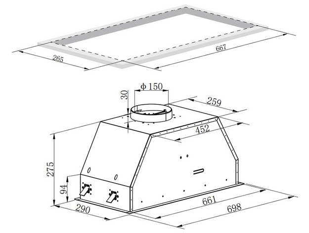 Встраиваемая вытяжка Zigmund Shtain K 019.7 W в Тюмени (preview 5)