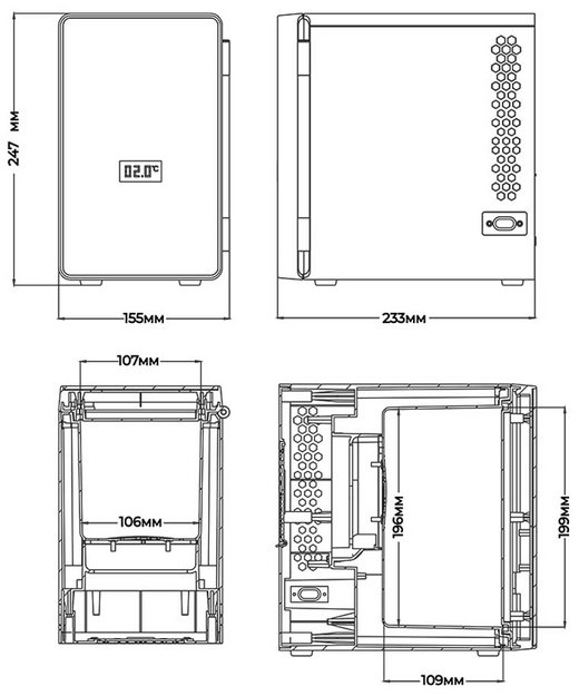 Холодильник для косметики и напитков Meyvel MB-03C1W в Тюмени (preview 9)