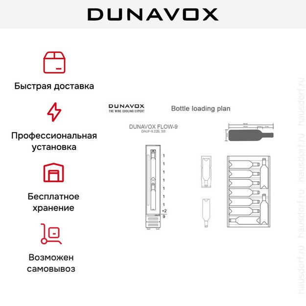 Встраиваемый винный шкаф Dunavox DAUF-9.22C в Тюмени (preview 4)