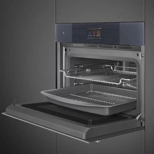 Компактный духовой шкаф с пароваркой шкаф Smeg SO4104APG в Тюмени (preview 6)
