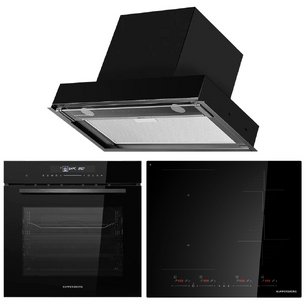 Kuppersberg (варочная панель ICI 616 + духовой шкаф HT 613 Black + вытяжка NANCY 60 Black) фото в Тюмени Kuppersberg (варочная панель ICI 616 + духовой шкаф HT 613 Black + вытяжка NANCY 60 Black) фото в Тюмени