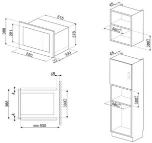Встраиваемая микроволновая печь Smeg FMI025B3 фото 2 в Тюмени