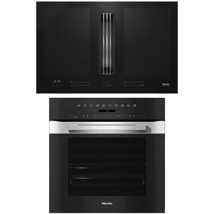 Miele (варочная панель с вытяжкой KMDA 7634 FL + духовой шкаф H 7464 BP EDST/CLST) фото в Тюмени