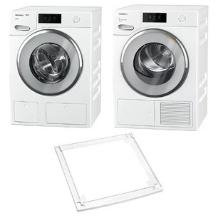 Miele White Edition (стиральная машина WWV980WPS + сушильная машина TWV780WP + монтажный элемент WTV502) фото в Тюмени