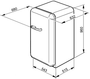 Холодильник Smeg FAB10HLB фото 2 в Тюмени