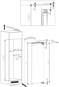 Встраиваемый холодильник KitchenAid KCBNS 18602 фото 2 в Тюмени