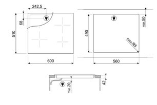 Варочная панель Smeg SE364TD фото 3 в Тюмени