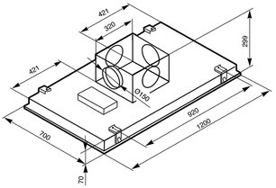 Вытяжка Смег KSEG120X1 фото 3 в Тюмени Вытяжка Smeg KSEG120X1 фото 3 в Тюмени