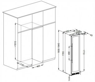 Винный шкаф Meyvel MV106-KST2 Slim фото 4 в Тюмени