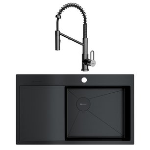 Omoikiri (мойка AKISAME 86 SIDE GB-R + смеситель MIKAWA 2 PLUS-SB GB) фото в Тюмени