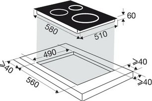 Индукционная варочная панель Brandt BPI364DPW фото 4 в Тюмени