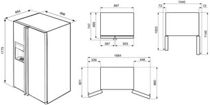 Холодильник Смег SBS8003A фото 2 в Тюмени Холодильник Smeg SBS8003A фото 2 в Тюмени