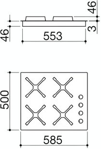 Газовая варочная панель Barazza 1PSPT64 фото 3 в Тюмени